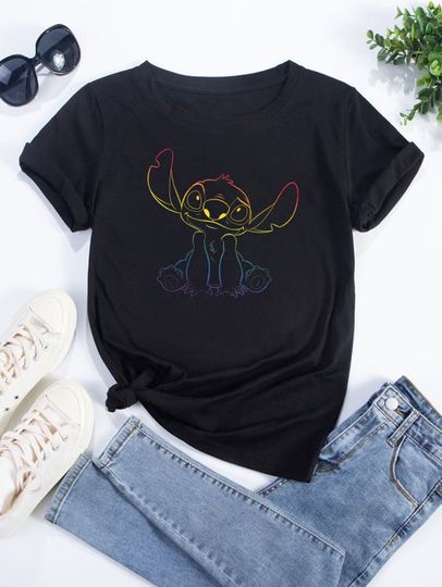 Discover Disney Stitch Rainbow LGBT funny T-Shirt, Gift For Friends