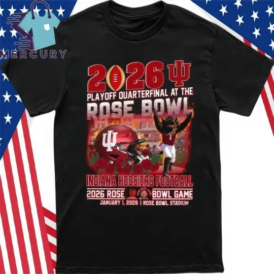 Discover 2026 Playoff Quarterfinal At the Rose Bowl Hoosiers Football Mascot Shirt