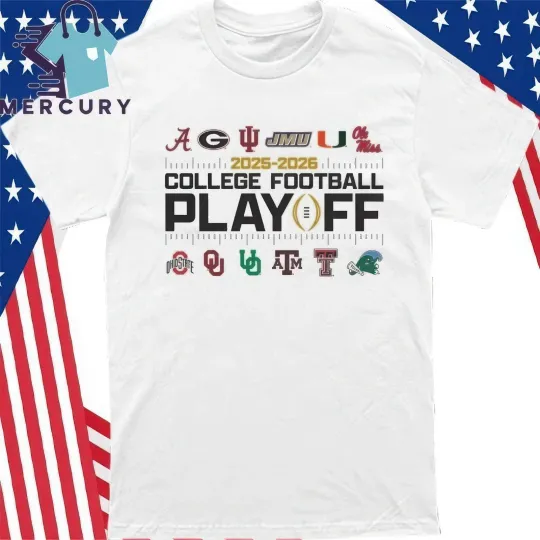 2025-2026 College Football Playoffs 12 Team Shirt, Unisex T-Shirt