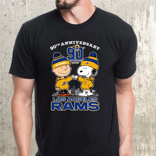 Discover Los Angeles Rams 90Years Anniversary 1936-2026 T-Shirt, The Rams Legend Shirt