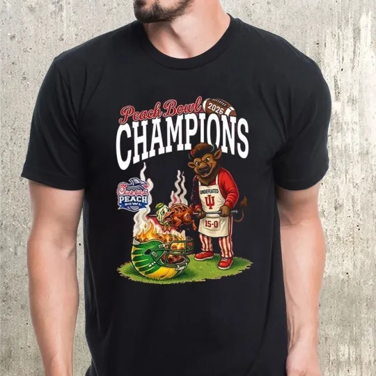 Discover Indiana Hoosiers 2026 CFP Peach Bowl Champions T-Shirt