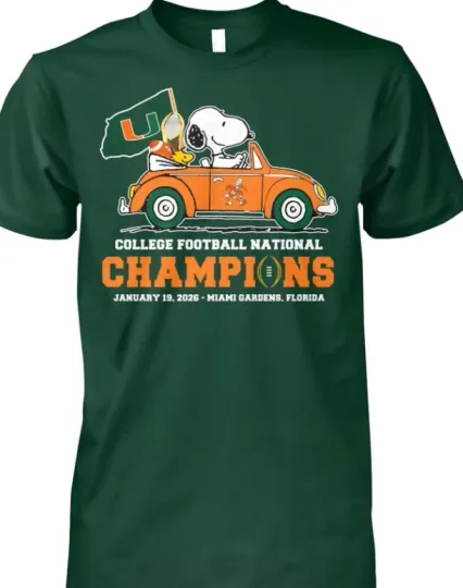 Discover College Football National Champions 2026 Hurricanes mascot shirt