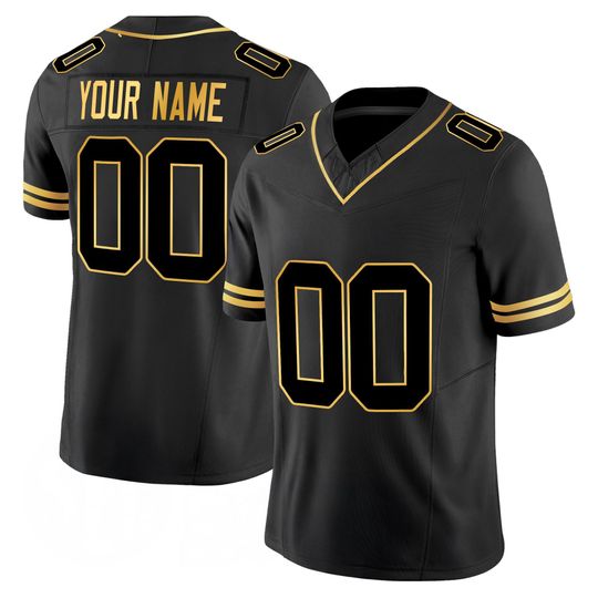 Discover Texas Embroidered Football Jersey | Custom Name Number Option | Black Colorway | Stitched Full Logo Style | Football Game Day Fan Jersey