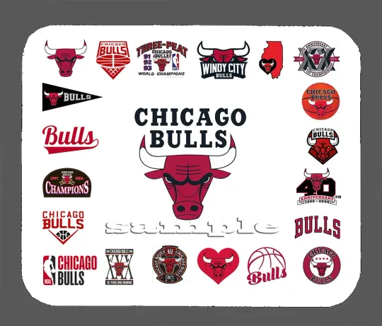 Chicago Bulls Championship Logo Mouse Pad