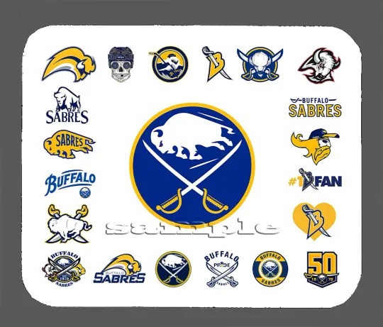 Discover Buffalo Sabres Logo Art Mouse Pad