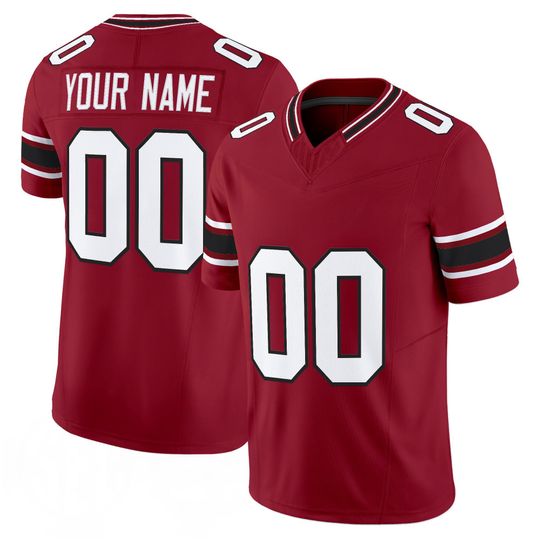 Discover Red Black College Football Jersey Custom Name Number Personalized Embroidered Fan Shirt Vintage Game Day Gift for Men Women
