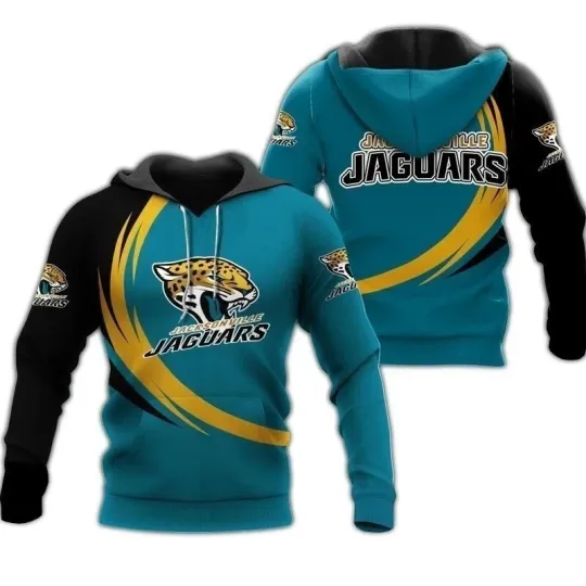Jacksonville Football Team Jaguarss Hoodie Lightweight Adults S-5XL