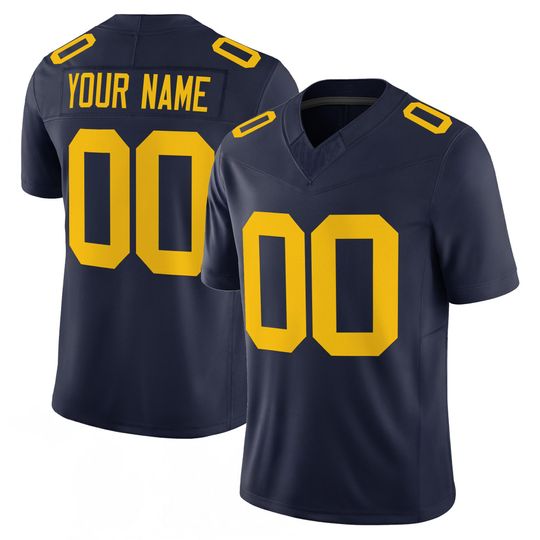 Discover Michigan Style Embroidered Custom Football Jersey Full Logo Personalized Name Number Premium Game Day Athletic Top for Sports Fans Men Women