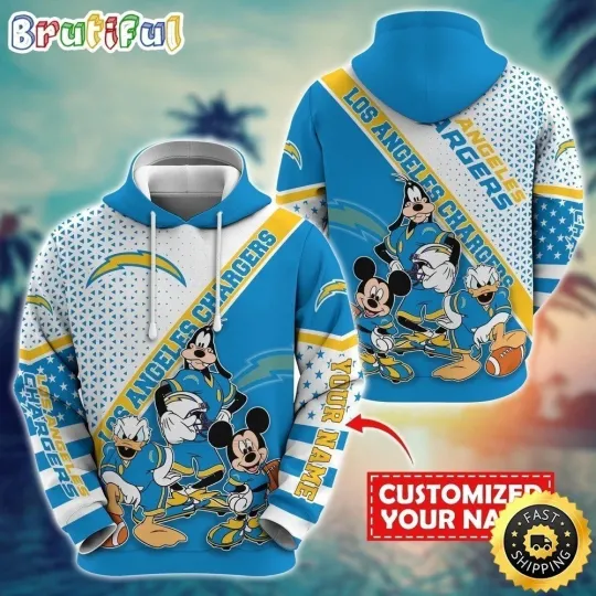 Discover Personalized Los Angeles Football Team Chargerss Hoodie Lightweight Adults S-5XL