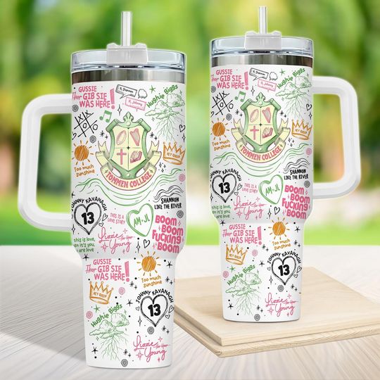 Discover Tommen College 40oz Tumbler, Johnny Tumbler With Handle, Shannon Coffee Mug, Romantic Book Travel Cup, Gift for Fan