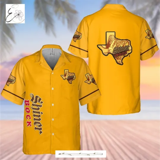 Shiner Bock Beer All Over Print 3D Hawaiian Shirt