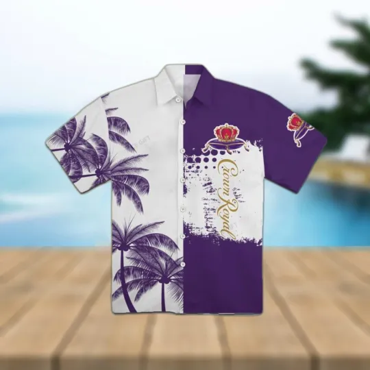 Discover Crown Royal Logo Tropical Hawaiian Shirt for Men and Women