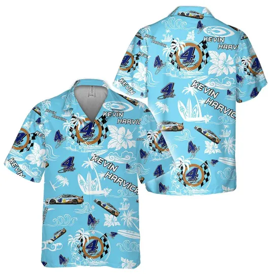 Discover Kevin Harvick NASCAR 2023 Light Beer Racing Baseball Jersey Hawaiian Shirt