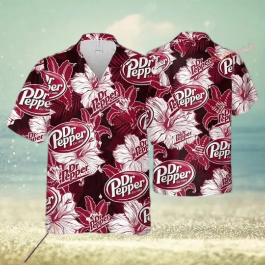 Discover Dr Pepper Funny Hawaiian Shirt Tropical Flower Pattern Beer Lovers Gift
