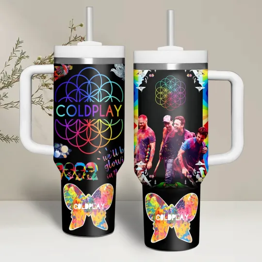 Discover British Pop Rock Music Inspired Tumbler With Handle – 20oz 30oz 40oz