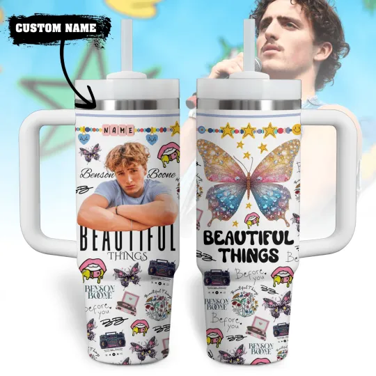 Discover Pop Music Fan Inspired Custom Tumbler With Handle – 20oz 30oz 40oz