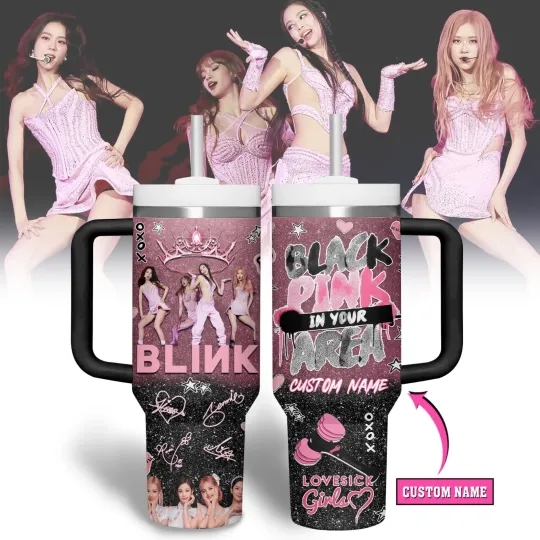 Discover K-Pop Girl Band Music Tumbler – 20oz 30oz 40oz Stainless Steel Cup with Handle