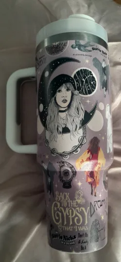 CUSTOM QUENCHER STEVIE NICKS "BACK TO THE GYPSY I WAS" TUMBLER 40oz