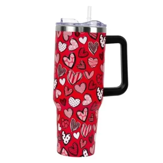 Discover Valentines Gifts 40 oz Tumbler with Handle 40 Ounces 2026 Valentine Tumbler 1