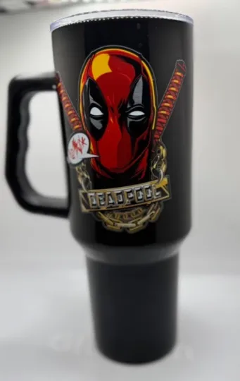 Marvel Deadpool Stainless Steel Tumbler With Handle 40 Oz