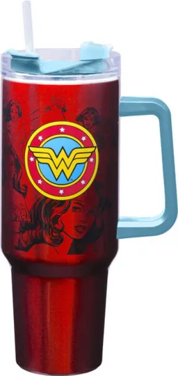 Discover Wonder Woman 19134 DC Comics Stainless Steel Hot Cold Travel Tumbler 40 oz Red