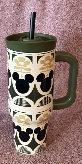 Discover Disney mickey mouse & Flowers 40oz stainless steel tumbler