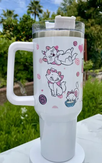 Discover 40 oz Aristocrats Marie Tumbler With Handle  Lid And Straw Stainless Steel