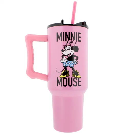 Minnie Mouse Retro Art 40oz Straw Tumbler Pink
