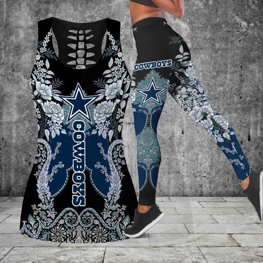 Dallas Cowboys Leggings And Tank Top