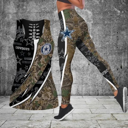 Dallas Cowboys Leggings And Tank Top