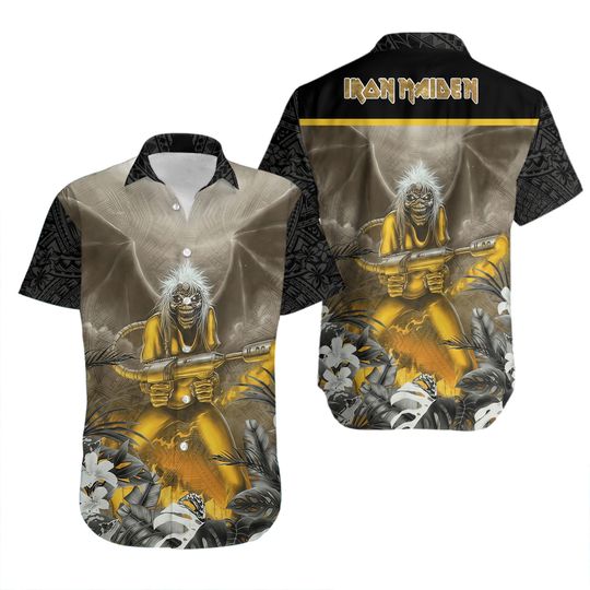 Iron Maiden Love is Like a Hurricane Hawaiian Shirt Aloha Shirt For Men Women