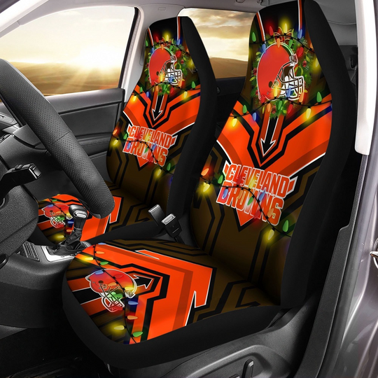 football Cleveland Browns Christmas Car Seat Covers