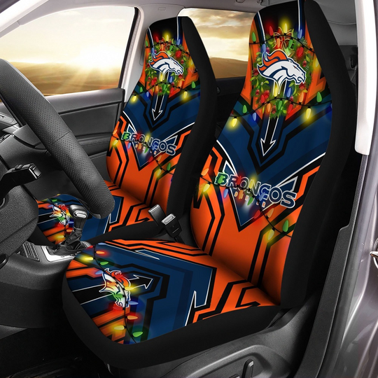 Discover football Denver Broncos Christmas Car Seat Covers