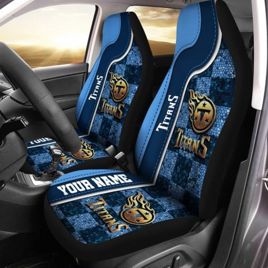 Discover Custom Name football Tennessee Titans Car Seat Covers