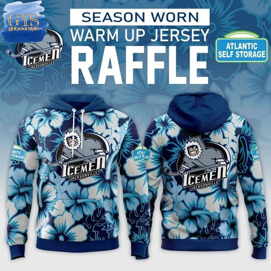 Jacksonville Icemen Season Worn Warm-Up Hoodie 2025