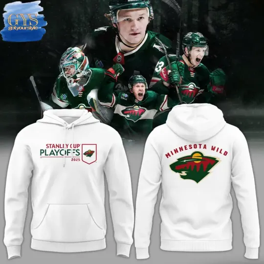 Minnesota Wild 2025 Stanley Cup Playoffs White Hoodie