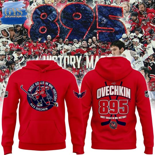 Alex Ovechkin Washington Capitals NHL All-Time Leading Goal Scorer Hoodie