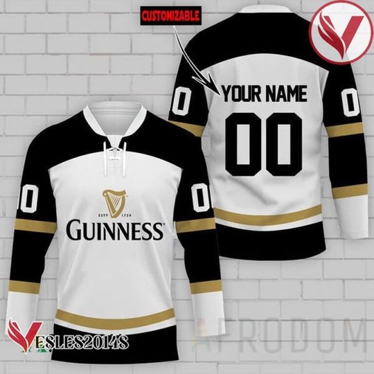 Personalized Guinness Beer Hockey Jersey