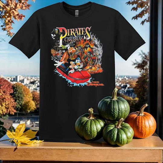 Discover Vintage Disney Pirates of the T-Shirt Tshirt T Shirt Hoodie Unisex Men Women Kids (S-5XL) | Gildan Top for Boys & Girls SY836