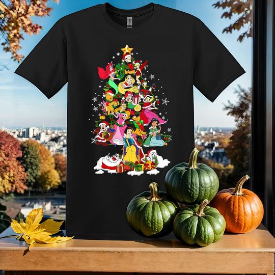 Discover Disney Princess Christmas Tree T-Shirt, Gift for Boys & Girls