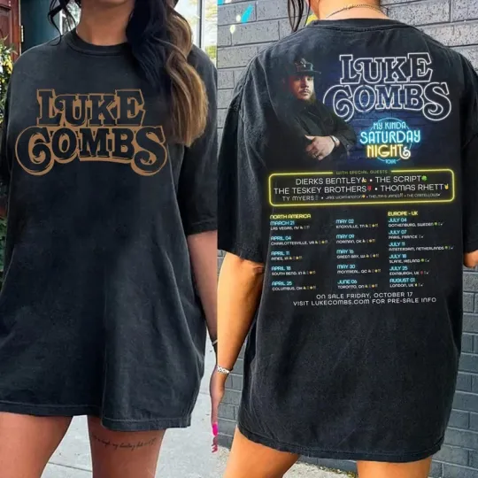 Discover 2026 Lukee Comb My Kinda Saturday Night Tour Shirt, Lukee Comb Tour, Lukee Comb