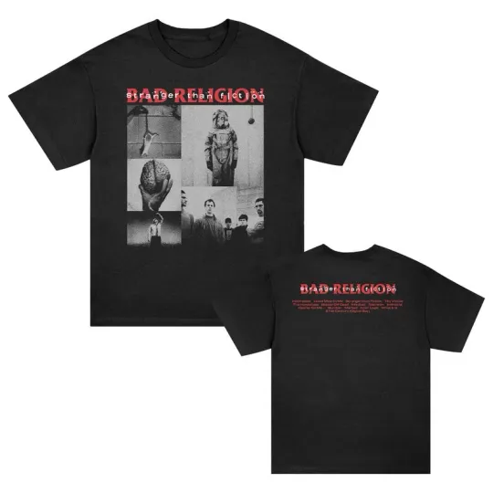 Discover New!! Bad Religions "Stranger Than Fiction" Tour 2026 Merch T-shirt All Size