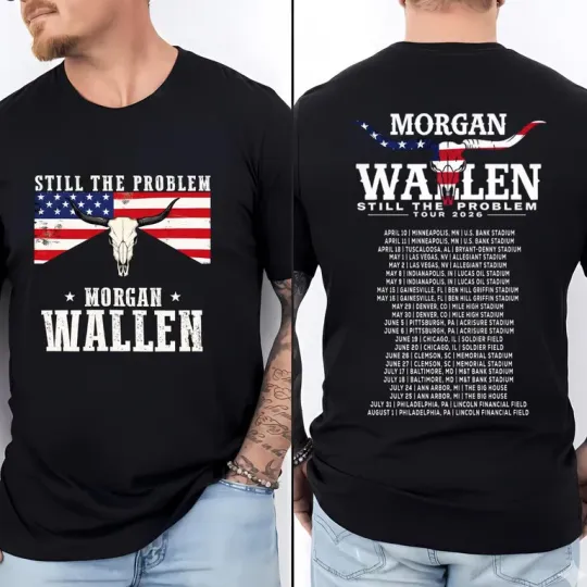 Discover Vintage Wallen Western Still The Problem Tour 2026 T-Shirt, Bull Skull Country Mu