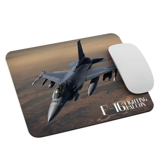 Discover Air Force F-16D Fighting Falcon Mouse Pad 9.5x7.75 inch Gift Christmas Military