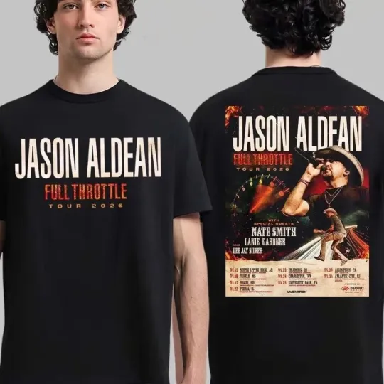 Discover Jason Aldean Full Throttle Tour 2026 North America Hoodie Or T shirt