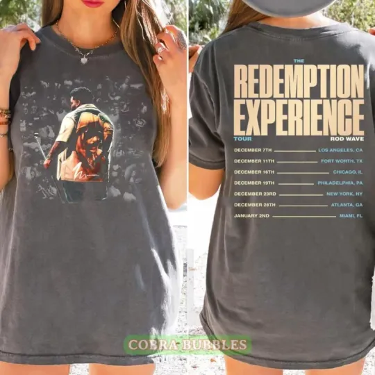Discover Rod Wave Shirt, The Redemption Experience Tour 2025 2026 Concert TShirt