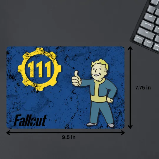 Discover Falllout Vault 111 Mouse Pad, Vault Boy Design, Wasteland Survival
