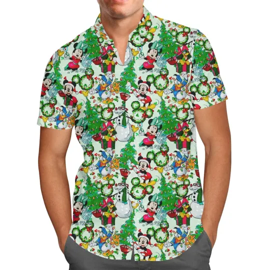 Discover Mickey Christmas Hawaiian Shirt for Men and Women