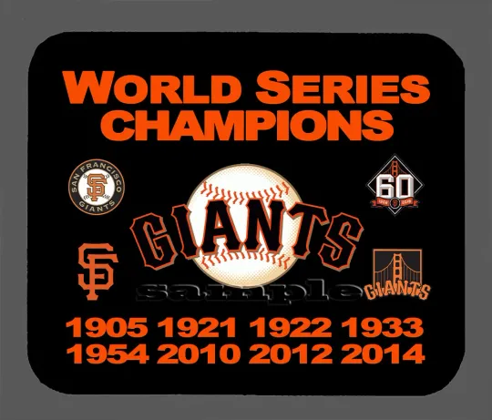 Discover San Francisco Giants Championship World Series Banner Mouse Pad Item#316