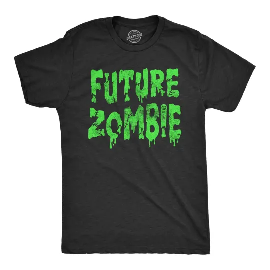 Discover Mens Future Zombie T Shirt Funny Spooky Slimey Undead Zombies Tee for Guys